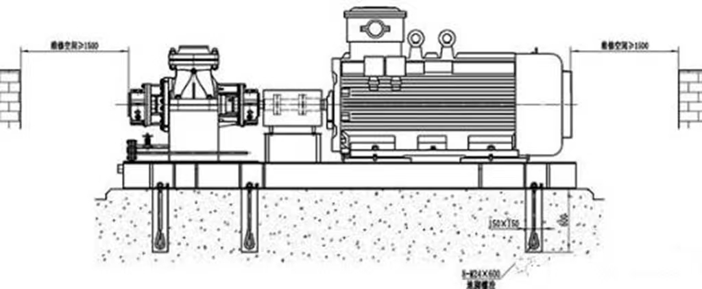真空泵機(jī)組的基礎(chǔ)設(shè)計(jì)與安裝要求